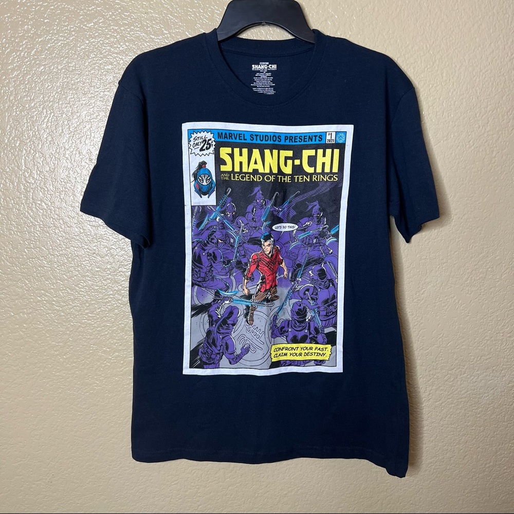 Marvel Navy Blue Shang-Chi Comic Book Style Graphic Tee Size Medium